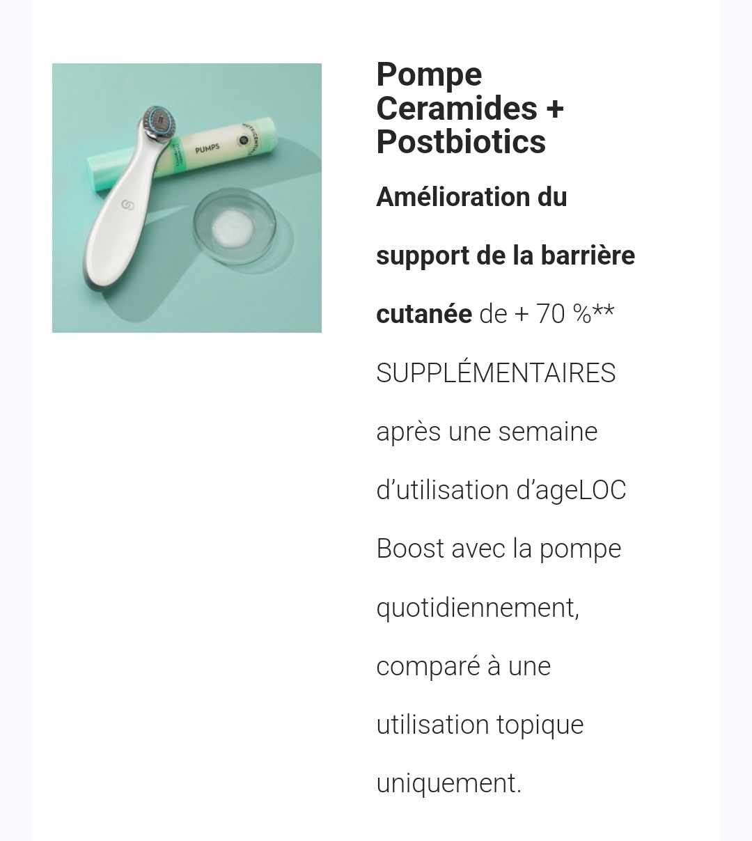 Sérum bio adaptatif aux céramides et postbiotiques