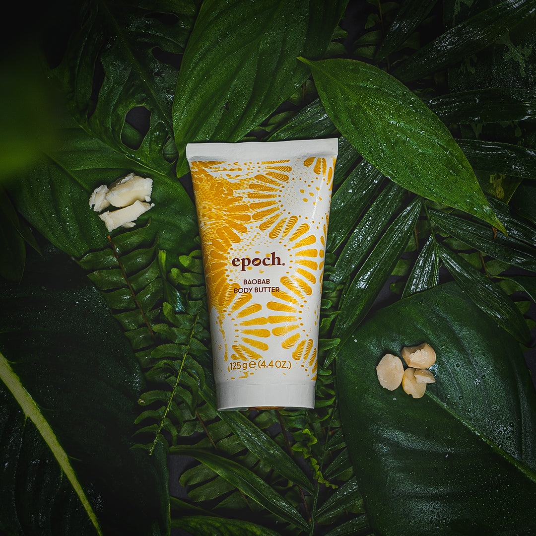 Beurre corporel au beurre de karité, huile de noix de macadamia et pulpe du baobab