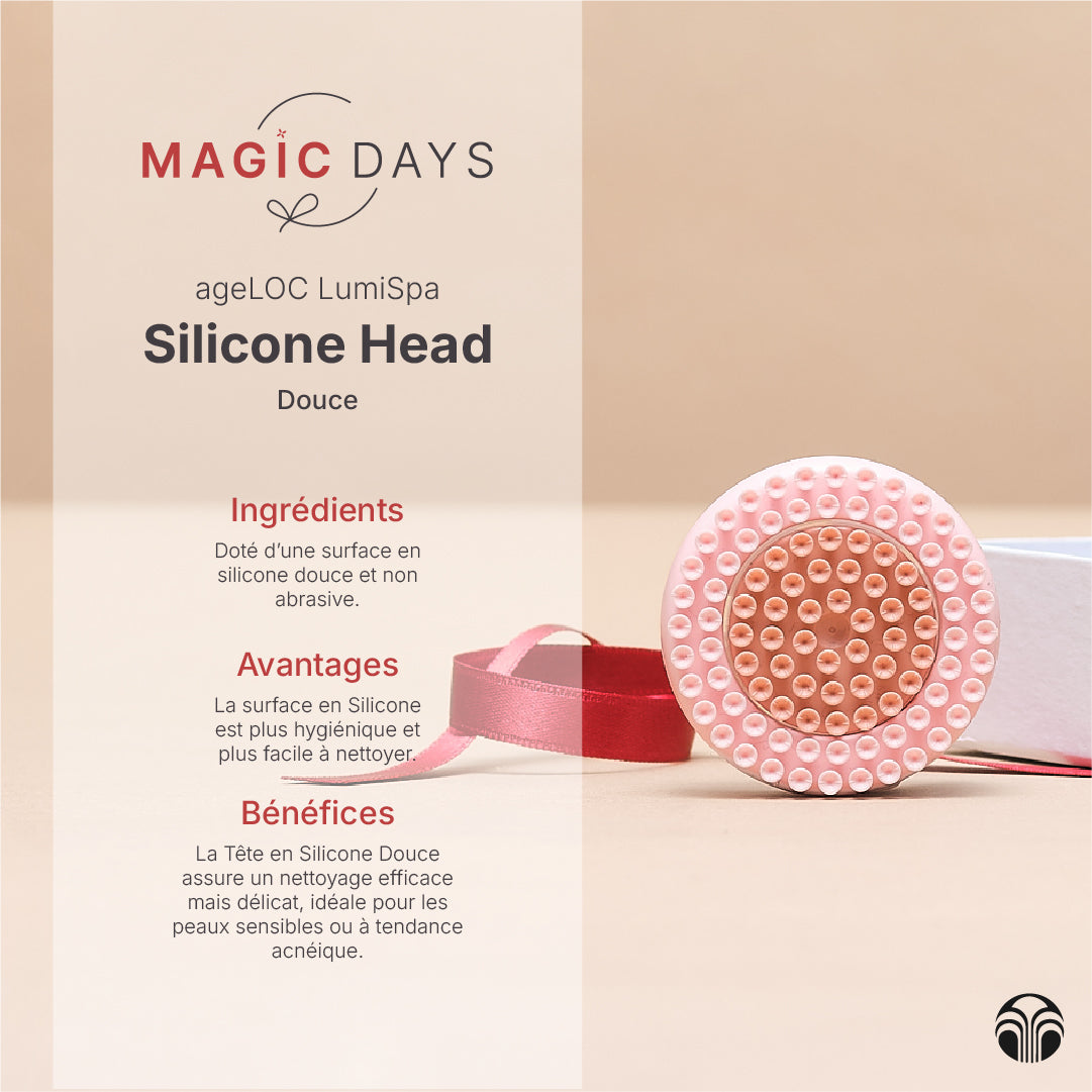 Têtes en silicone chirurgicale pour la brosse nettoyante visage