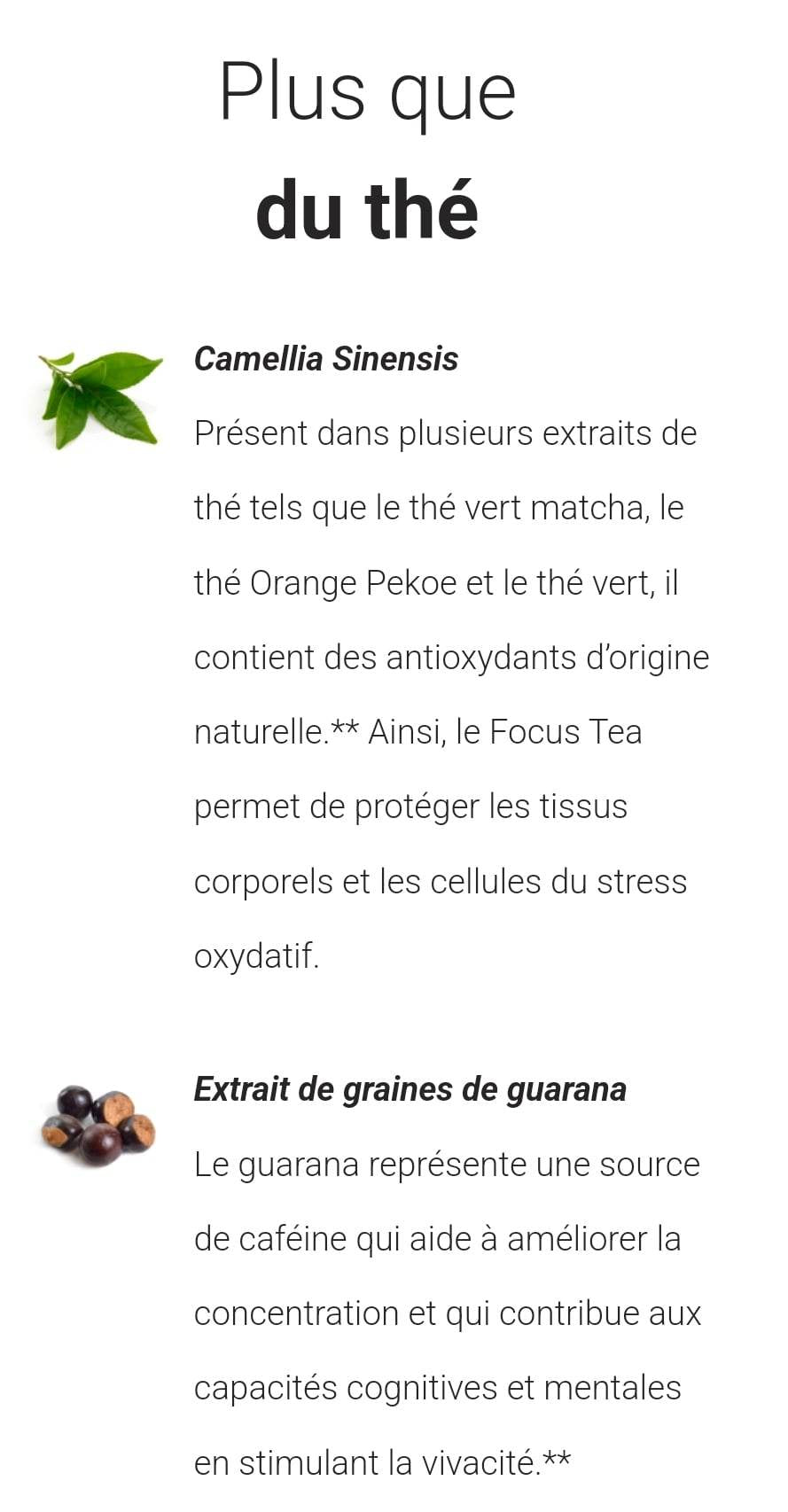 Thé pour bien démarrer la journée, au guarana